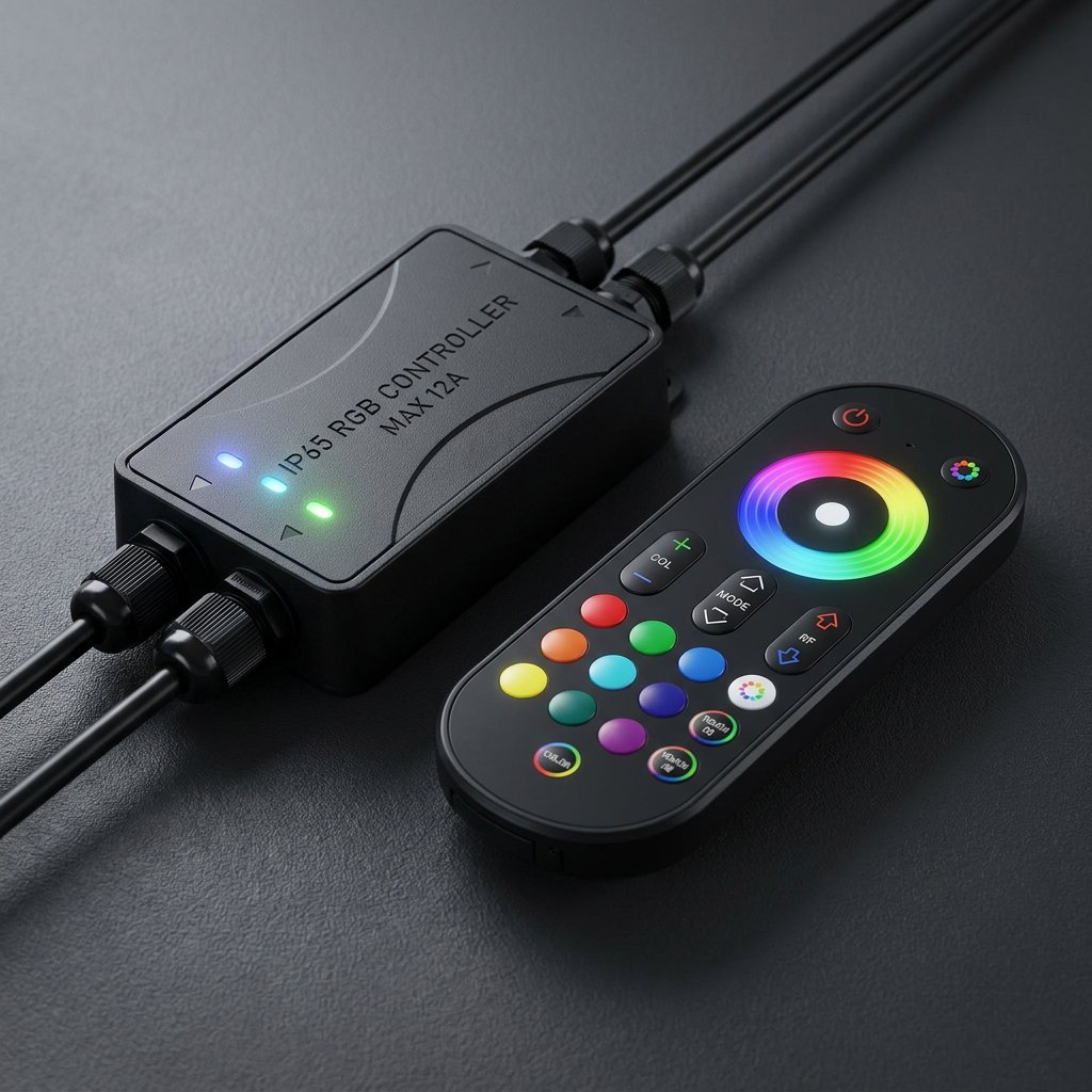 Контроллер с радиопультом для RGB-гирлянд, IP65